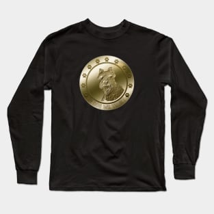 Miniature Schnauzer "Coin" Currency Crypto Dog Long Sleeve T-Shirt